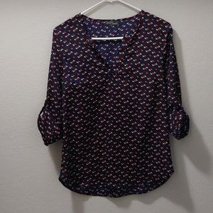 Stitch fix bird patterned blouse